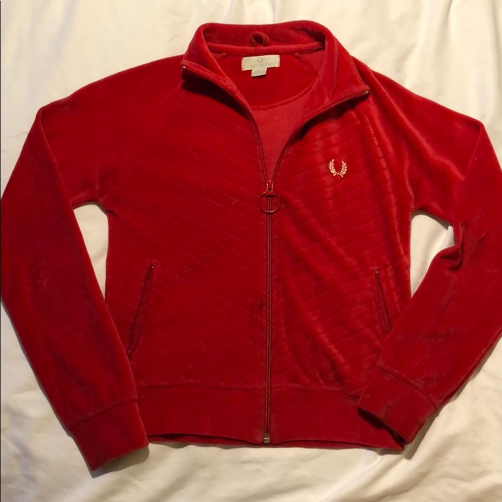 Red Fred Perry track jacket